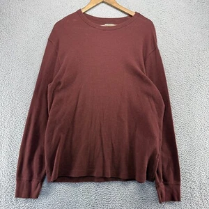 J Crew Thermal Shirt Men's XL Red Maroon Vintage Thermal Outdoorsman Waffle y2k - Picture 1 of 10