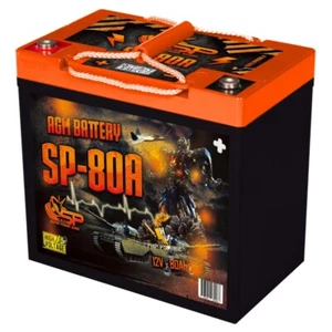 1SP AUDIO SP-80A Batería AGM 12V 80Ah 2600A Pesados para Planta Audio Coche - Imagen 1 de 3