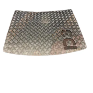Discovery 3 Centre Bonnet piece 2mm Natural Chequer Plate with D3 Logo - Picture 1 of 4