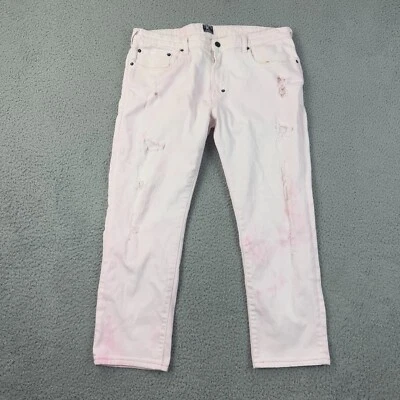 Мужские джинсы PRPS 36 (размер 36x27) розовая окрашенная искусственно состаренная джинсовая ткань - Изображение 1 из 4