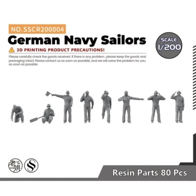 MRY-SFW 1/200 Model Upgrade Parts German Navy Sailors 80pcs - Image 1 of 3