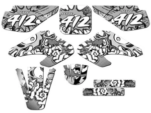 2001-2003 XR 70 ZANY White Senge Graphics Kit Compatible with Honda - Picture 1 of 10