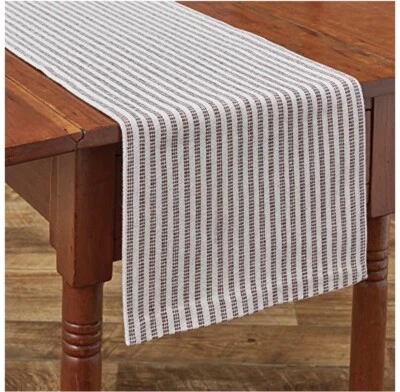 Park Designs Holiday Tree Stripe Table Runner Red/ Green / Beige Christmas 36" - Image 1 of 2