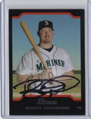 BUCKY JACOBSEN MLB Mariners 2004 Bowman Auto Autographed Signed #BDP15 Card - Image 1 of 2