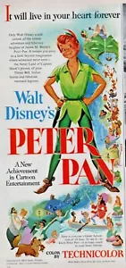 Anuncio impreso de dibujos animados de la película Peter Pan de Walt Disney 1953. - Imagen 1 de 2