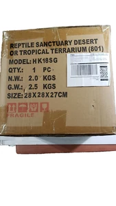 REPTI ZOO Reptile Sanctuary 801 Tank Glass Cage Terrarium 28x28cm 12" x 12" x 10 - Picture 1 of 5