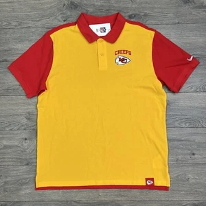 Polo Nike Kansas City Chiefs Talla XL Para Hombre Blitz Piqué Universidad Rojo Amarillo - Imagen 1 de 12