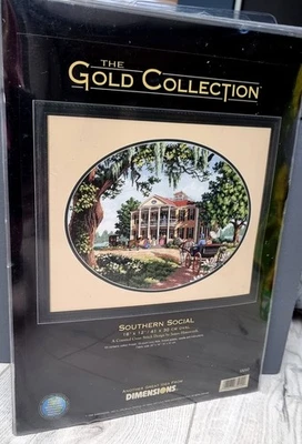 Dimensions Gold Collection Counted Cross Stitch Kit "Southern Social" 35010 New - Image 1 of 4