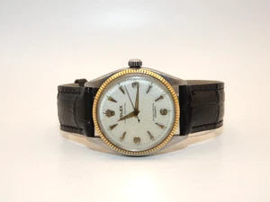 Rolex 6567 Men's Oyster Perpetual Watch Gold Bezel | 34mm Vintage c.1958 #WI382 - Picture 1 of 8