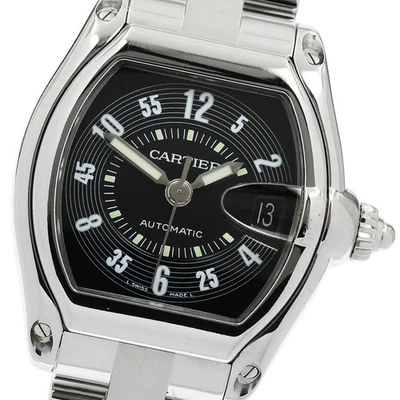 Reloj automático para hombre Cartier Roadster LM W62004V3 fecha esfera negra_918695 Foto 1 de 4