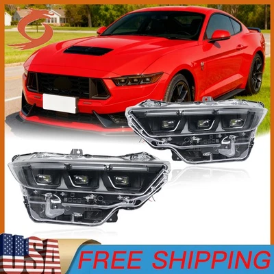 Fit For Ford Mustang 2024 2025 Head Lamps Full LED Projector Headlight Assembly - Image 1 of 4