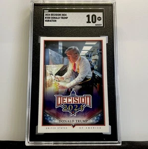 🔥2024 Decision Variation #200 Donald Trump Working at McDonald's SGC 10 GEM🔥 - Picture 1 of 3