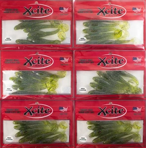 (LOT OF 6) XCITE BAITS SHADNASTY SWIMBAIT 4" WATERMELON CANDY G5701 - Picture 1 of 3