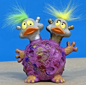 Seltene Vintage Russ Cosmic Critter zweiköpfige Dweeb Ente 3,5 Zoll Russ Troll Puppe - Bild 1 von 12