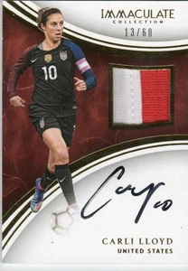2017 Panini Immaculate Carli Lloyd Jersey Patch Auto 13/60 USA 45115 - Picture 1 of 2