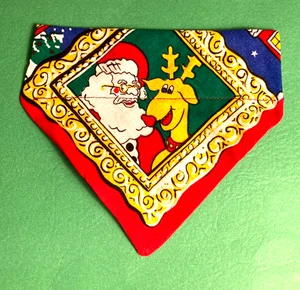 Überhalsband SlideOn Haustier Hund Katze Bandana Schal WEIHNACHTEN WEIHNACHTSMANN SM/MED - Bild 1 von 1