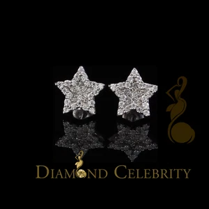 925 White Silver 0.66ct VVS 'D' Moissanite Star Stud Earring Men's/Womens - Picture 1 of 12