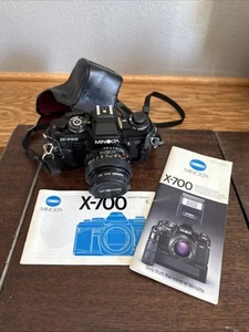 Minolta X-700 35mm SLR Camera W/ 50mm Lens & Filter, Booklets, Leather Case - Picture 1 of 6