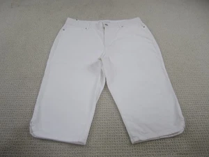 Gloria Vanderbilt Pants Womens 16 White Skimmer Slimming Stretch Cropped Comfort - Picture 1 of 9