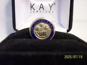 VINTAGE NEW JERSEY F.&A.M. STERLING PINBACK 25 JAHRE SERVICE 2,9 GRAMM - Bild 1 von 2