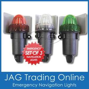 BATERÍA DE EMERGENCIA BARCO NAVEGACIÓN/NAVEGACIÓN LUCES (JUEGO DE 3) - Puerto/Estribor/Estrella - Imagen 1 de 2