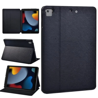 Black Leather Tablet Stand Cover Case For Apple iPad 23456789/Mini/Air/Pro +Pen - Image 1 of 4