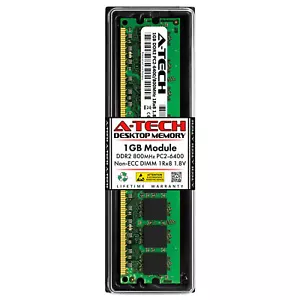 1GB DDR2-800 DIMM Micron MT8HTF12864AY-800E1 Equivalent Desktop Memory RAM - Picture 1 of 2