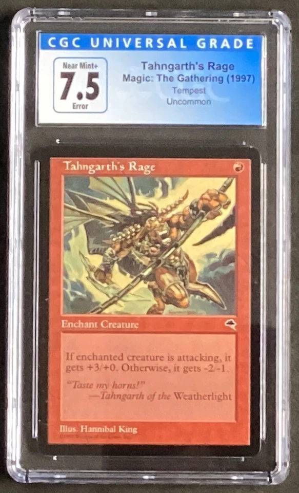 MTG Magic MISPRINT Upside Down Back FACTORY ERROR Tempest Tahngarth's Rage CGC - Image 1 of 2