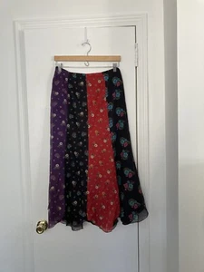 Anna Sui Size 2 Silk-Blend Skirt New With Tags - Picture 1 of 6