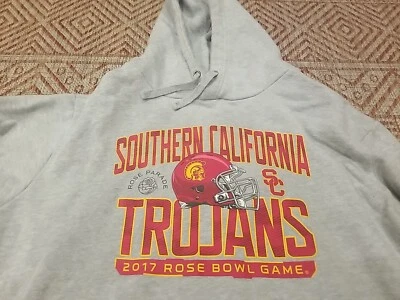 2017 Southern California USC Rose Bowl Game vs Penn St Hoodie Size XL Gray - Image 1 of 4