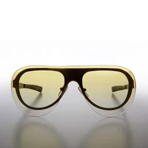 Yellow Rimless Aviator with Color Lenses- Devo - Picture 1 of 3