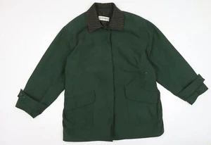 Henry white Mens Green Overcoat Coat Size L Button - Picture 1 of 10