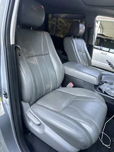 Toyota Tundra Crewmax Gray Leather Seat Covers Take-Off - Picture 1 of 3
