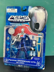 Pepsi Man Ultra Free Pose Action Figure PEPSIMAN Blue Snowboard Kits Used F/S - Picture 1 of 2