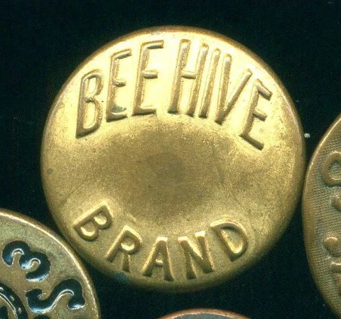 Bee Hive Brand Antique Wobble Shank Overall Pants Button Cover