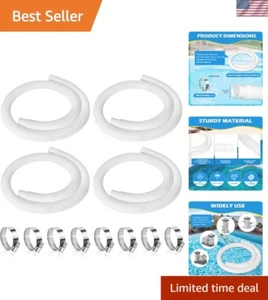 Heavy-Duty 4-Pack of 1.25” x 59” Above Ground Pool Hoses - Affordable Quality - Picture 1 of 8