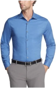 Kenneth Cole REACTION Men's Dress Shirt Slim Fit Techni-Cole Stretch, M - Picture 1 of 3
