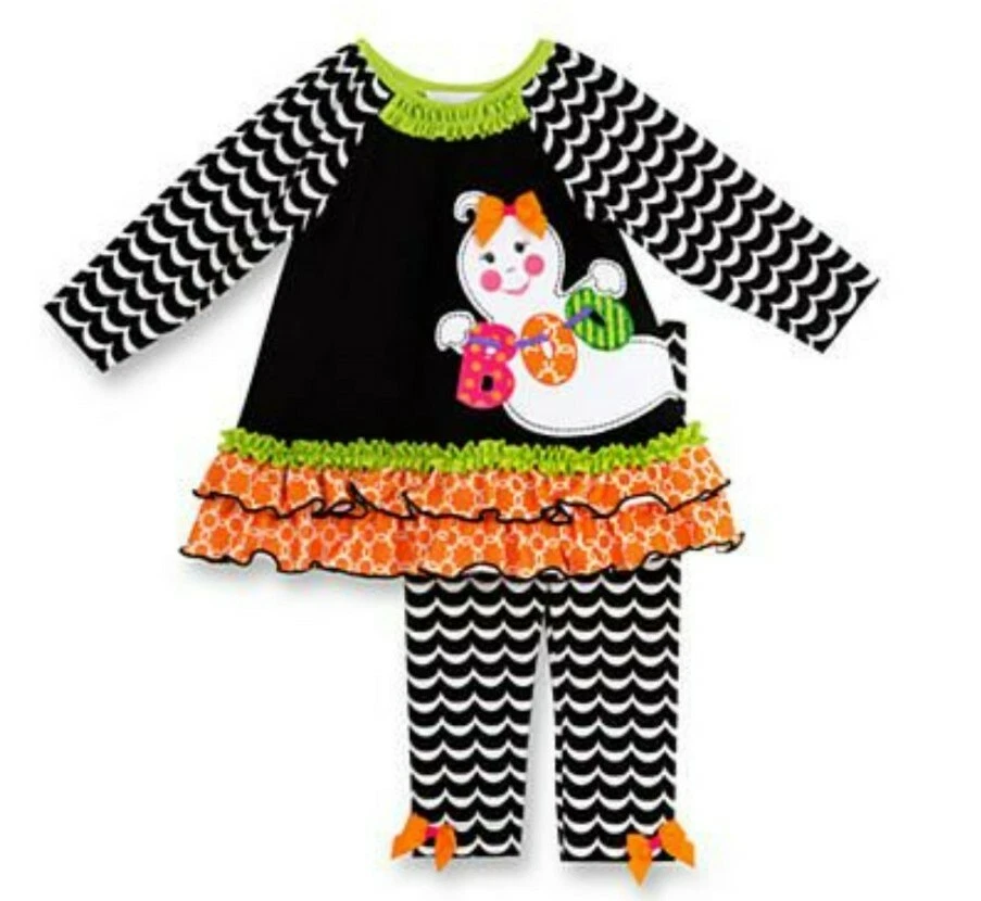 Rare Editions Baby Girl's Ghostly Girl BOO Tunic & Legging Set-Size-18M - Image 1 of 2