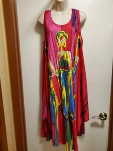 Royal Paisley mehrfarbiges leichtes ärmelloses Kleid Einheitsgröße NEU - Bild 1 von 7