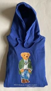 $188 NWT Mens Polo Ralph Lauren Preppy Bear Fleece Hoodie Sweatshirt Royal - Picture 1 of 3