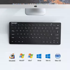 NEW SLIM WIRELESS BLUETOOTH KEYBOARD FOR IMAC IPAD ANDROID PHONE TABLET PC UK - Picture 1 of 12