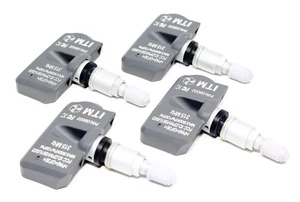4 TPMS Tire Pressure Sensors Toyota Tacoma 315mhz Silver Aluminum Valve Stems - Picture 1 of 2
