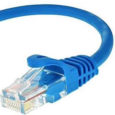 10 Flexboot Cat6 Ethernet Patch Cable Network RJ45 Stranded UTP 24AWG 0.5ft Blue - Image 1 of 4