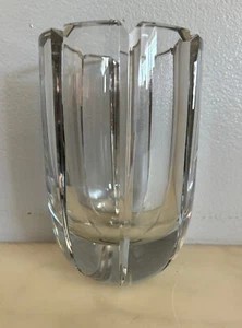 Vintage 1985 MIKASA Lead Cut Heavy 8 lbs. 8" x 5" Ribbed Crystal Vase - Picture 1 of 7