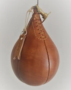 Leder Vintage Stil Boxen Punch Ball-Größe 5-hellbraun Farbe - Bild 1 von 5
