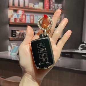 Key Protector Cover For Toyota Camry Hybrid Kluger smart key 4B 2013-2018 Black - Foto 1 di 5