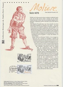 Document Philatélique 1er Jour : 02 2022 Molière 1622 1673 - Picture 1 of 1