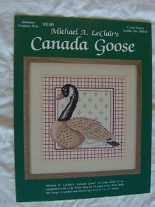 Michael A LeClair's CANADA GOOSE CROSS STITCH PATTERN CHART Johnson Creative Art - Picture 1 of 2