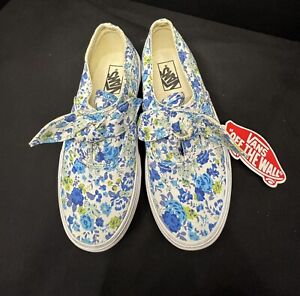 Vans Mädchen authentische geknotete disty Blumenmuster blau/multi Skateschuhe - Größe 13 neu ohne Etikett