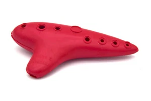 Red Plastic Ocarina - Picture 1 of 2